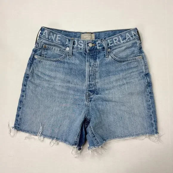 Everlane The Local Rigid Way High Shorts Women Size 29 Denim Cutoff - Picture 1 of 5